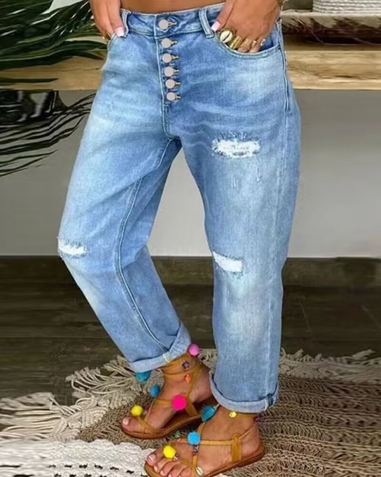 Moderne Jeanshose Denim mit moderne Passform für Damen
