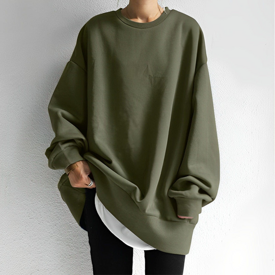 Oversize Damenpullover mit Langarm für Damen
