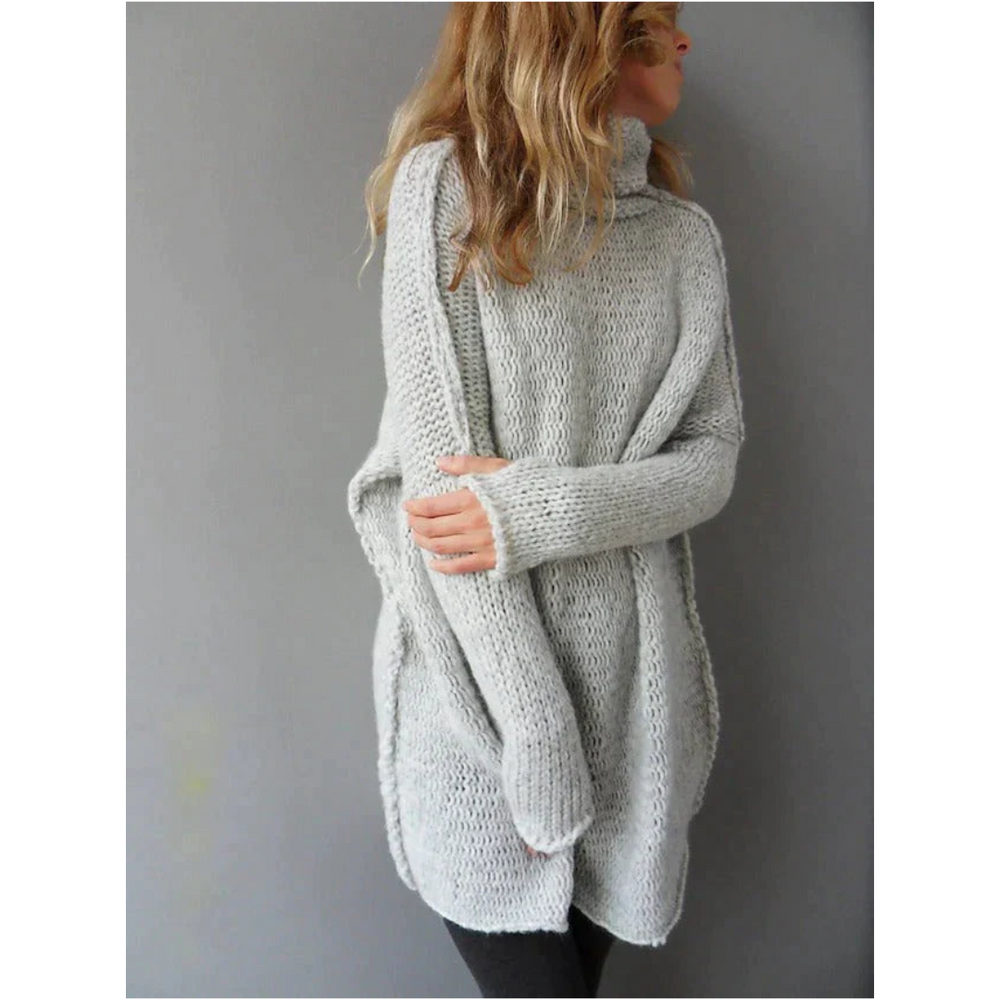 Oversize Pullover für Damen in Grau
