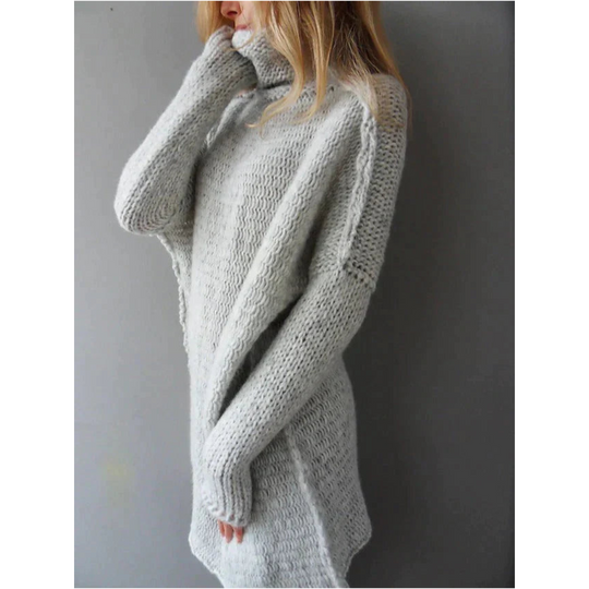 Oversize Pullover für Damen in Grau