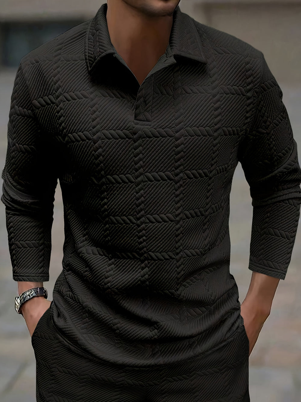 Polo Shirt Jacquard print für Herren