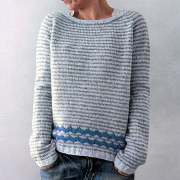 Retro Damenpullover - Zeitloser Strickpullover für Herbst und Winter, Bequem und Elegant