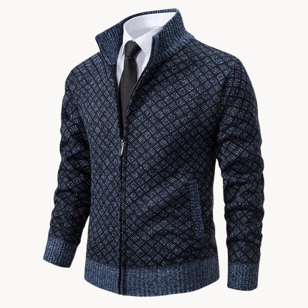Rollkragenpullover Jacquard für Herren