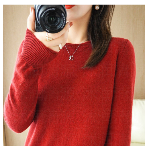 Rundhals Pullover für Damen im Modernen Stil