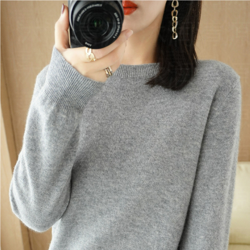 Rundhals Pullover für Damen im Modernen Stil