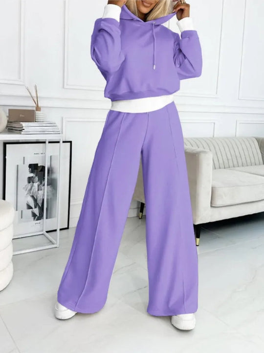 Set aus Kapuzenpullover und Hose für Damen