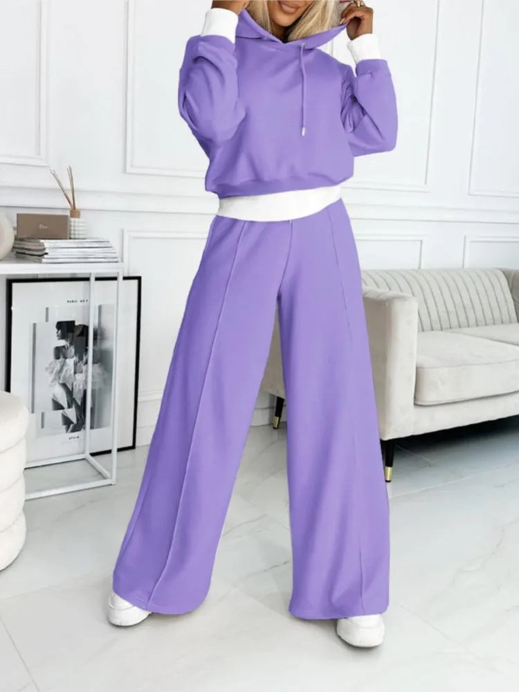 Set aus Kapuzenpullover und Hose für Damen