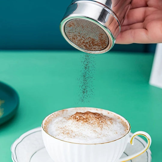 Silberner Wirbel-Pulverstreuer