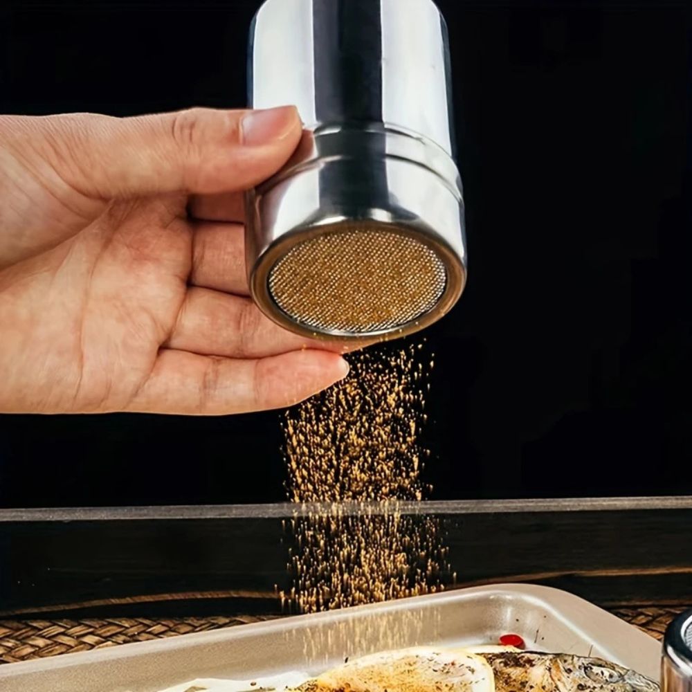 Silberner Wirbel-Pulverstreuer