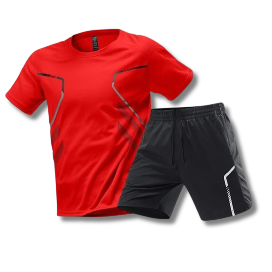 Sportset mit Short und Shirt Atmungsaktiv für Herren