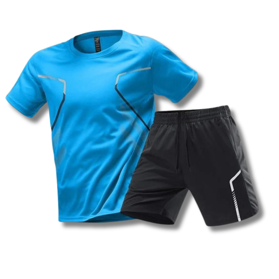 Sportset mit Short und Shirt Atmungsaktiv für Herren