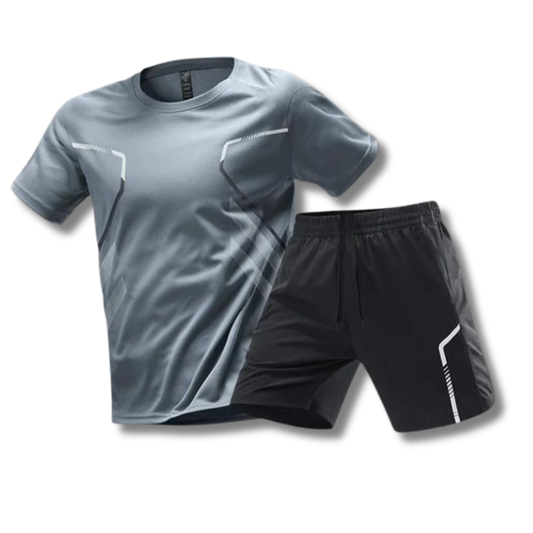 Sportset mit Short und Shirt Atmungsaktiv für Herren