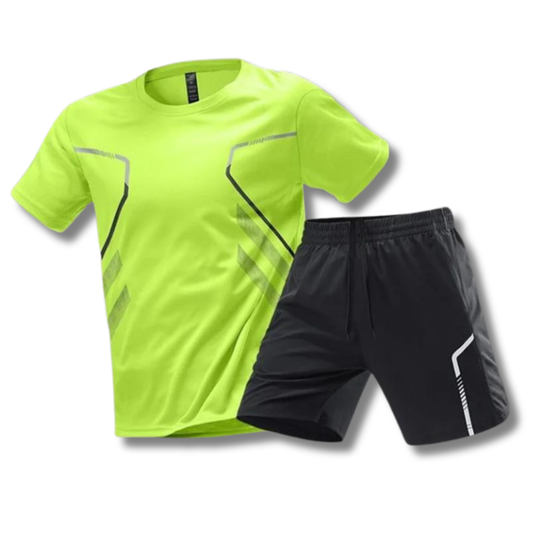 Sportset mit Short und Shirt Atmungsaktiv für Herren