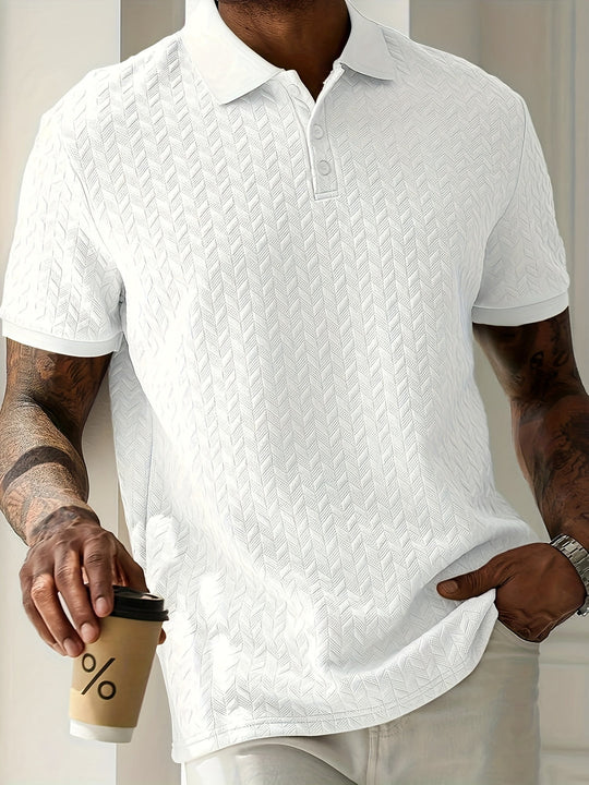 Stilvolles Henley Hemd mit kurzer Arm für Herren