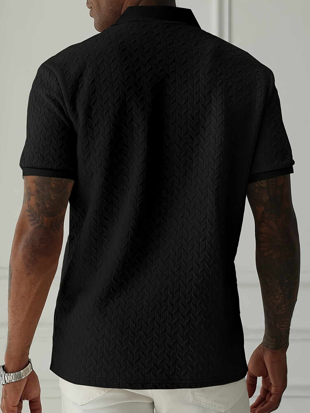 Stilvolles Henley Hemd mit kurzer Arm für Herren
