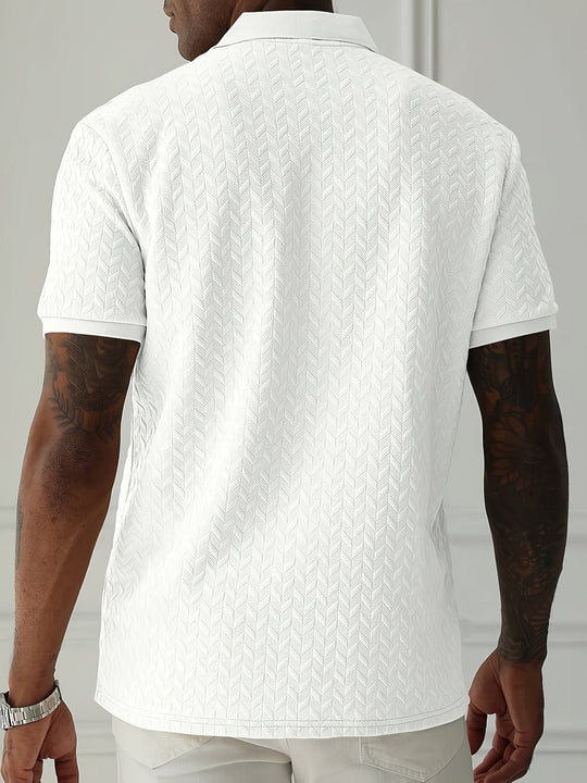 Stilvolles Henley Hemd mit kurzer Arm für Herren