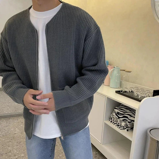 Strickjacke Wollemix Modern für Herren