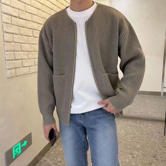Strickjacke Wollemix Modern für Herren