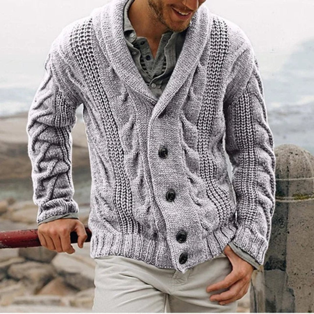 Strickjacke für Herren mit langen Ärmeln für den Winter