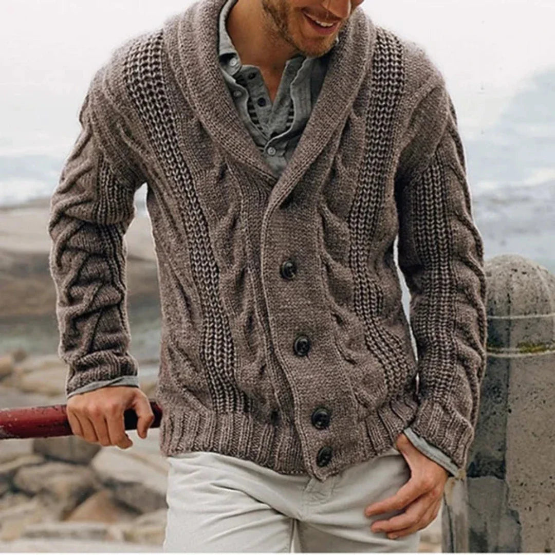 Strickjacke für Herren mit langen Ärmeln für den Winter