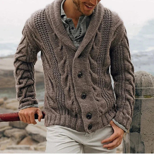 Strickjacke für Herren mit langen Ärmeln für den Winter