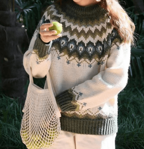 Strickpullover für Damen mit O-Ausschnitt