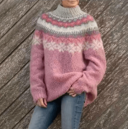 Strickpullover für Damen mit O-Ausschnitt