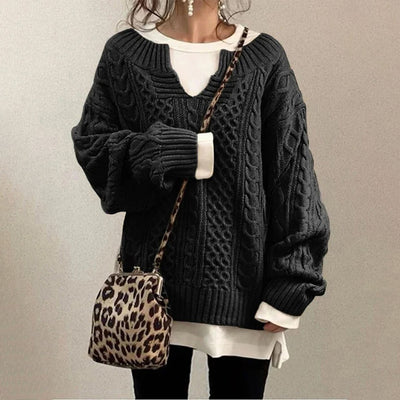 Strickpullover mit Kabelmuster für Männer