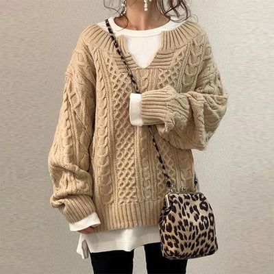 Strickpullover mit Kabelmuster für Männer