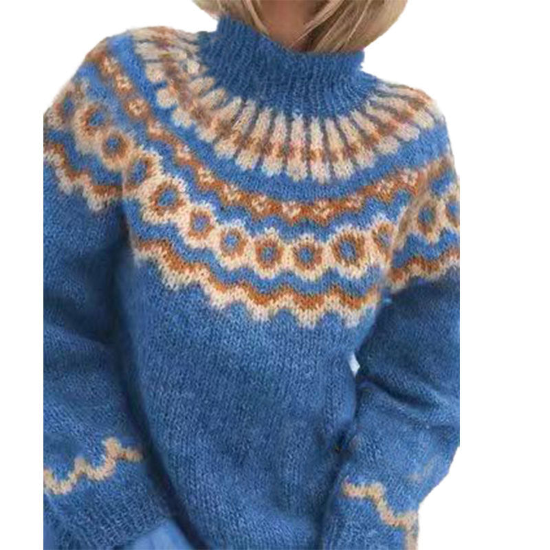 Strickpullover mit traditionellem Muster für Damen