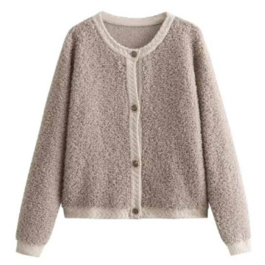 Teddy Strickjacke für Damen - Kuscheliger Cardigan für Frauen