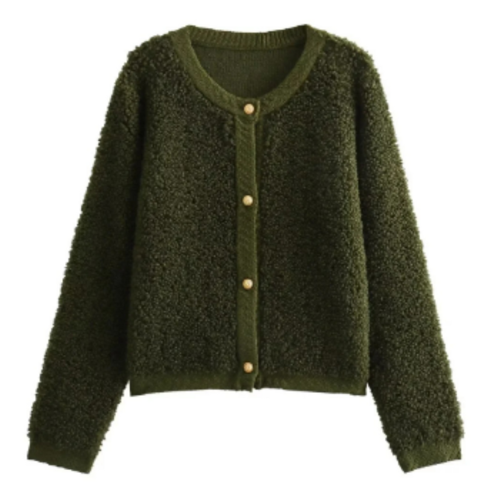 Teddy Strickjacke für Damen - Kuscheliger Cardigan für Frauen