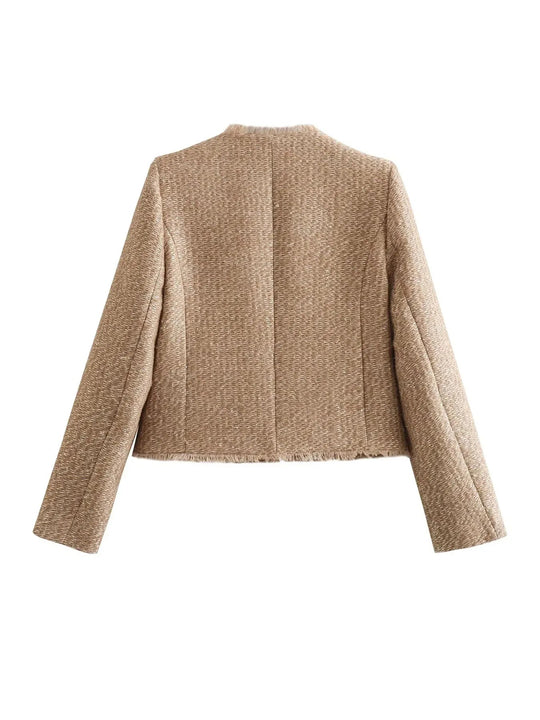 Tweed Jacke mit strukturierter Form für Damen