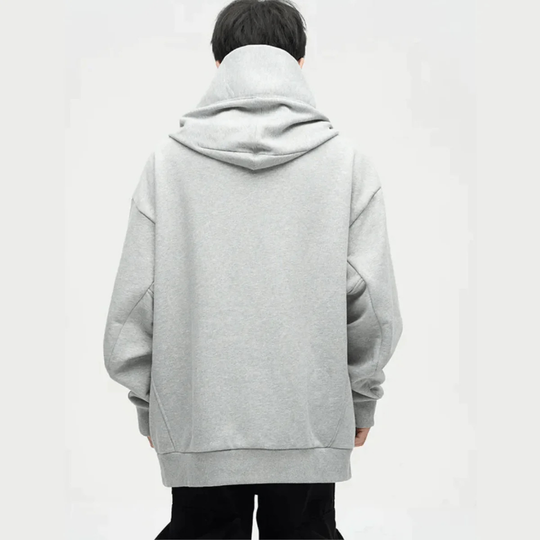 Übergroßer Kapuzenpulli für Herren mit Doppelhals