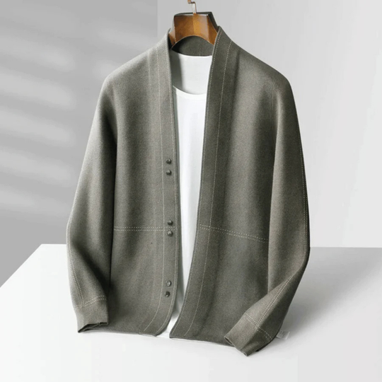 Warme Strickjacke mit Knopf für Herren