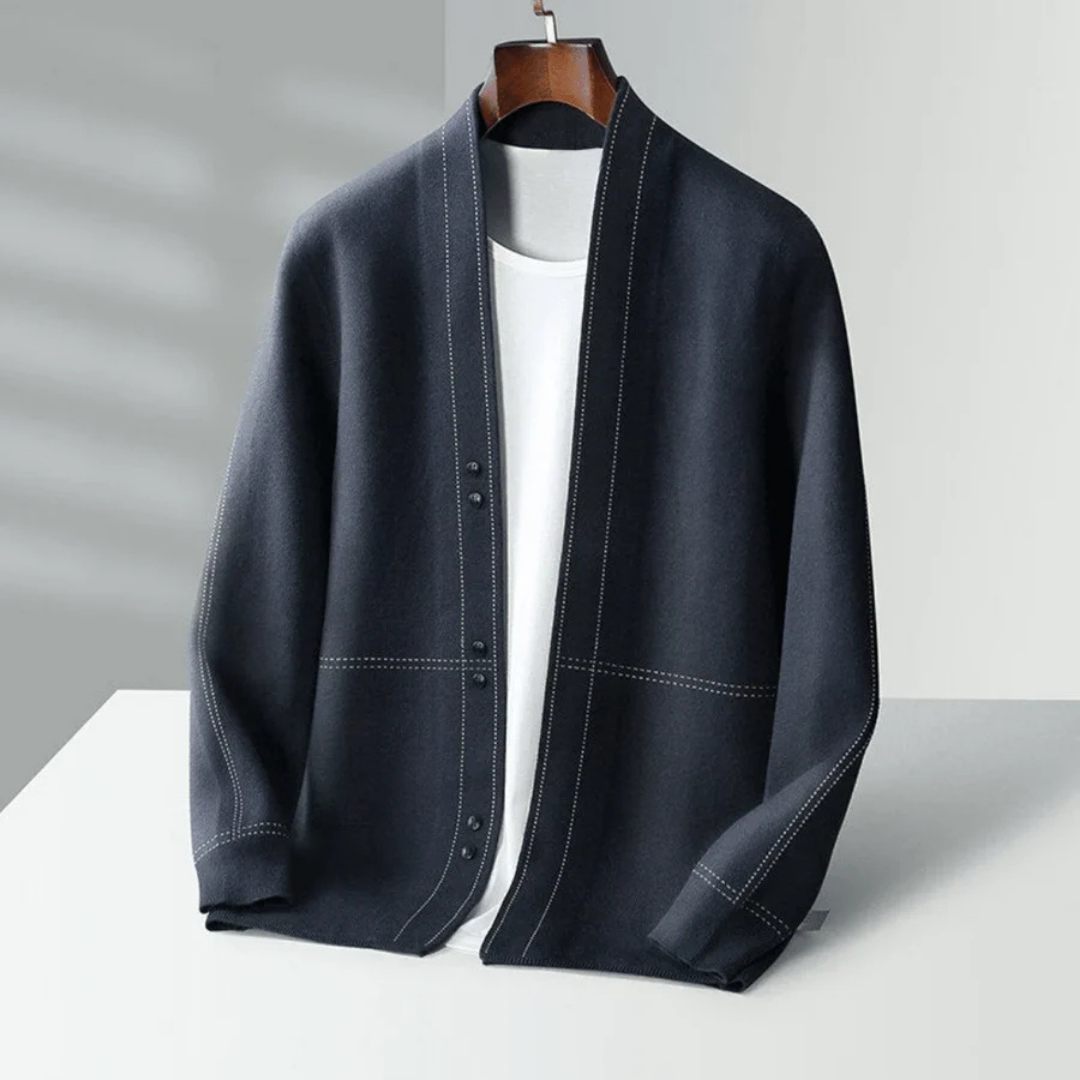 Warme Strickjacke mit Knopf für Herren