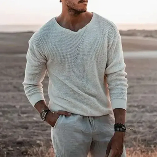 Warmer Langarm Pullover Strick für Herren