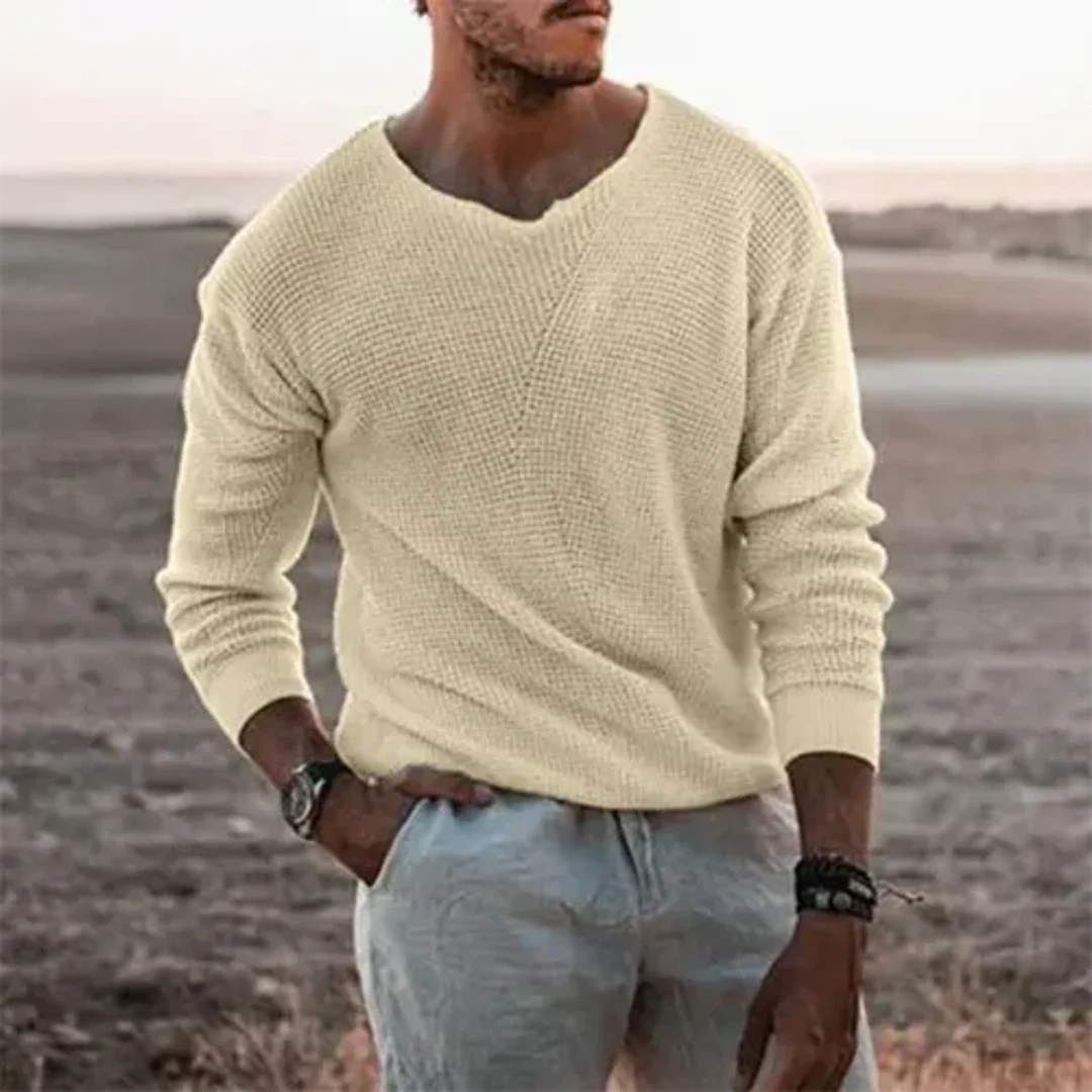 Warmer Langarm Pullover Strick für Herren