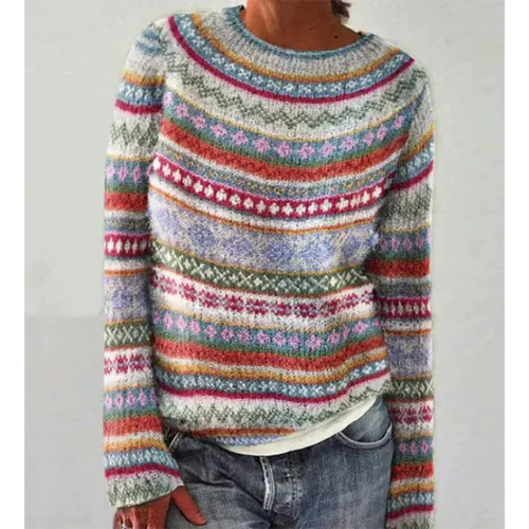 Warmer Langarm Pullover für Damen im Winter