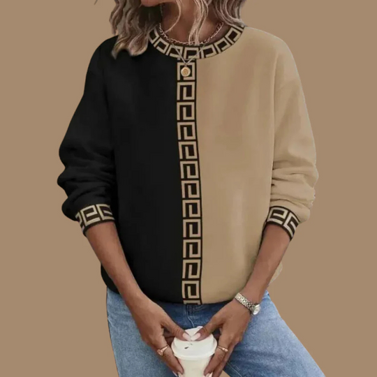 Warmer Pullover mit Vintage-Stil für Damen