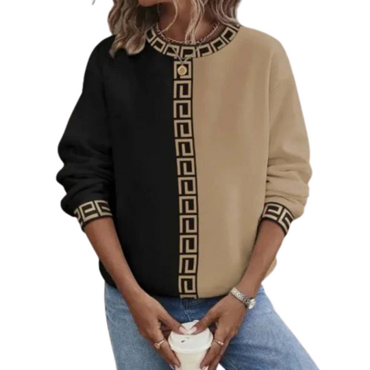 Warmer Pullover mit Vintage-Stil für Damen