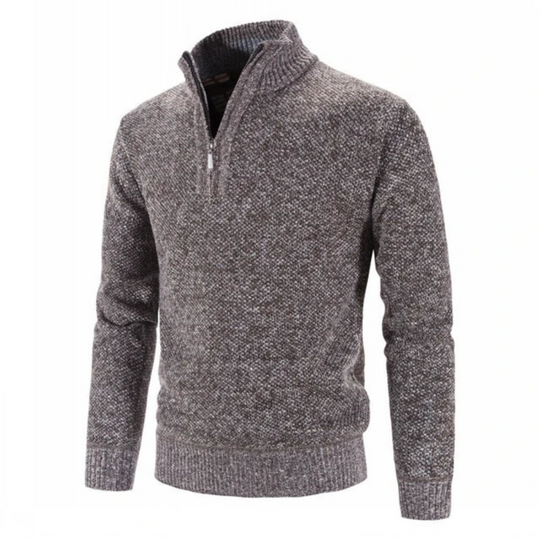 Warmer Pullover mit halbem Reißverschluss für Herren
