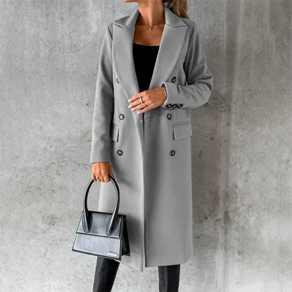 Warmer Trench Mantel aus Hochwertigem Material für Damen