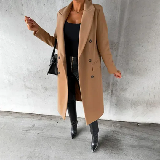 Warmer Trench Mantel aus Hochwertigem Material für Damen