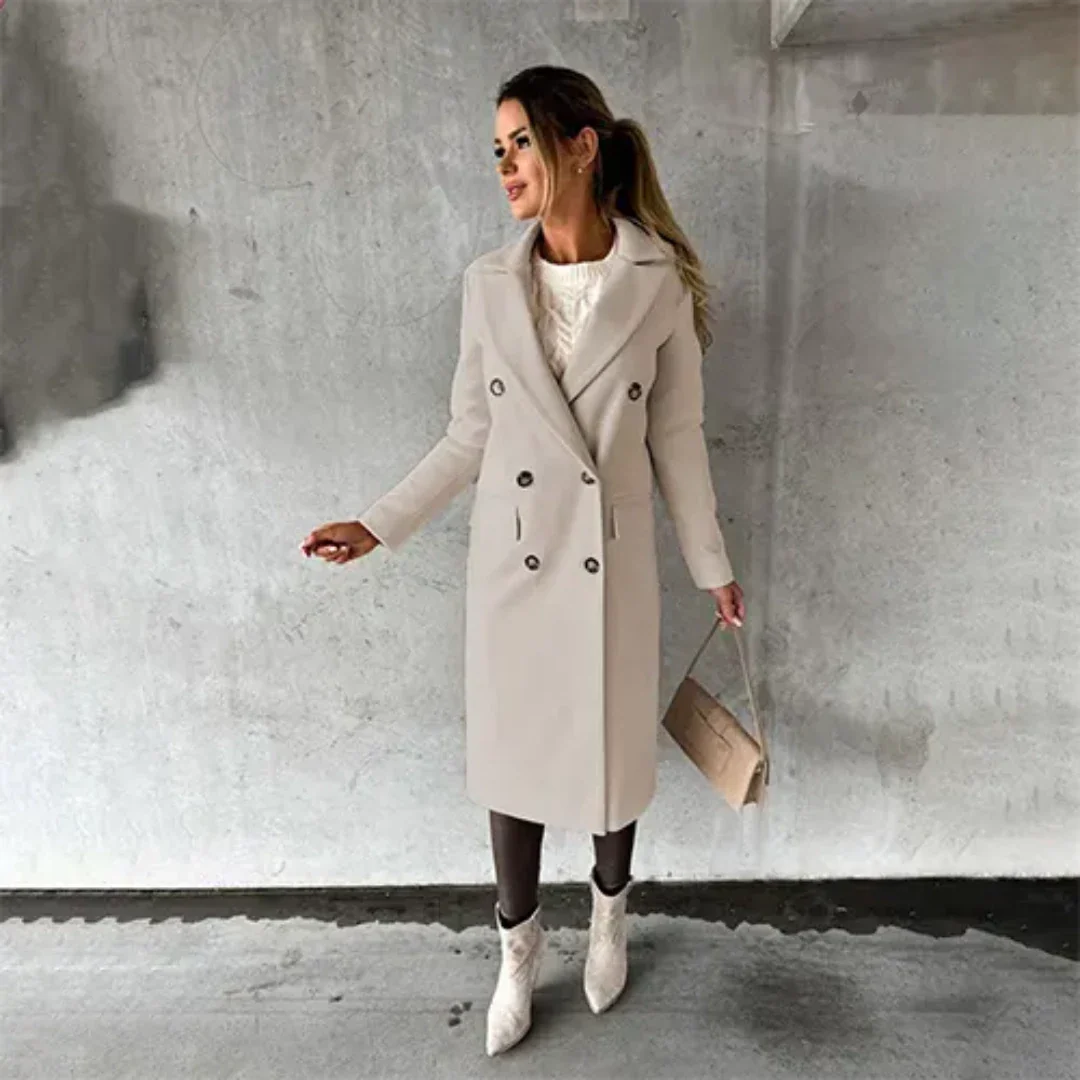 Warmer Trench Mantel aus Hochwertigem Material für Damen