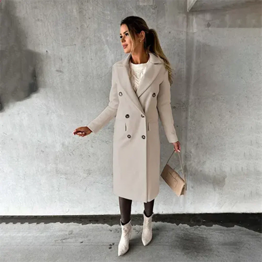 Warmer Trench Mantel aus Hochwertigem Material für Damen