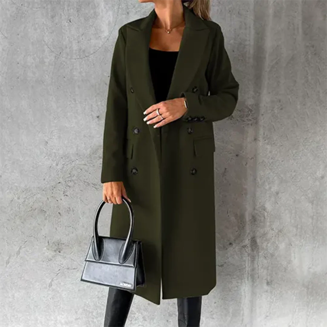 Warmer Trench Mantel aus Hochwertigem Material für Damen
