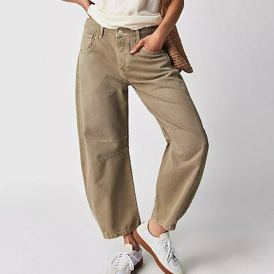 Weit geschnittene Damenjeans aus elastischem Material für Damen