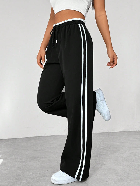 Weite Sporthose mit Elastischem Bund für Damen