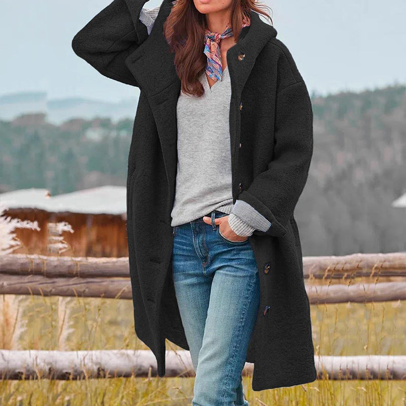 Winter Mantel Woll für Damen mit Stilvollem Design